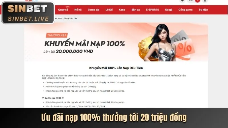 Chi tiết thưởng đăng ký 8888new